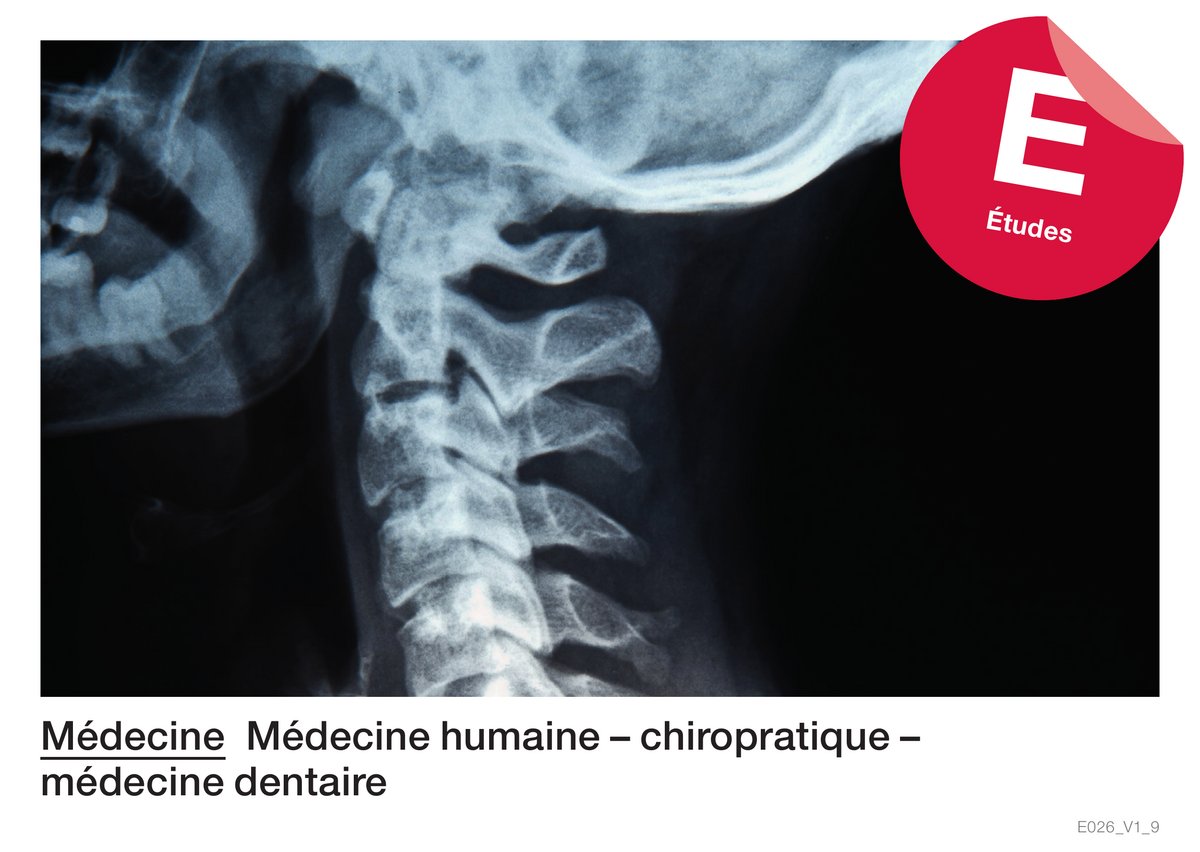 Méde­ci­ne : méde­ci­ne humai­ne – chiro­pra­ti­que – méde­ci­ne dentai­re (E­tu­des)