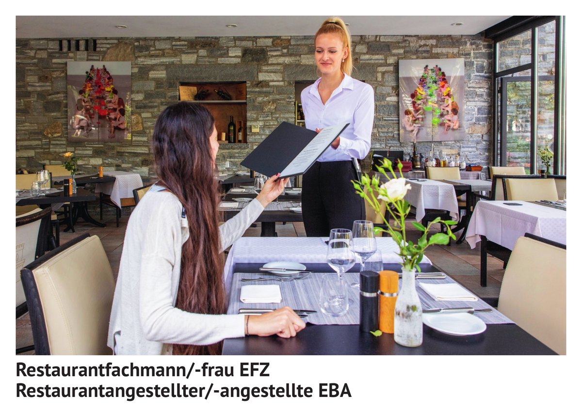 Restaurant­fach­mann / Restaurant­fach­frau EFZ, Restaurant­an­gestellter / Restaurant­an­gestellte EBA