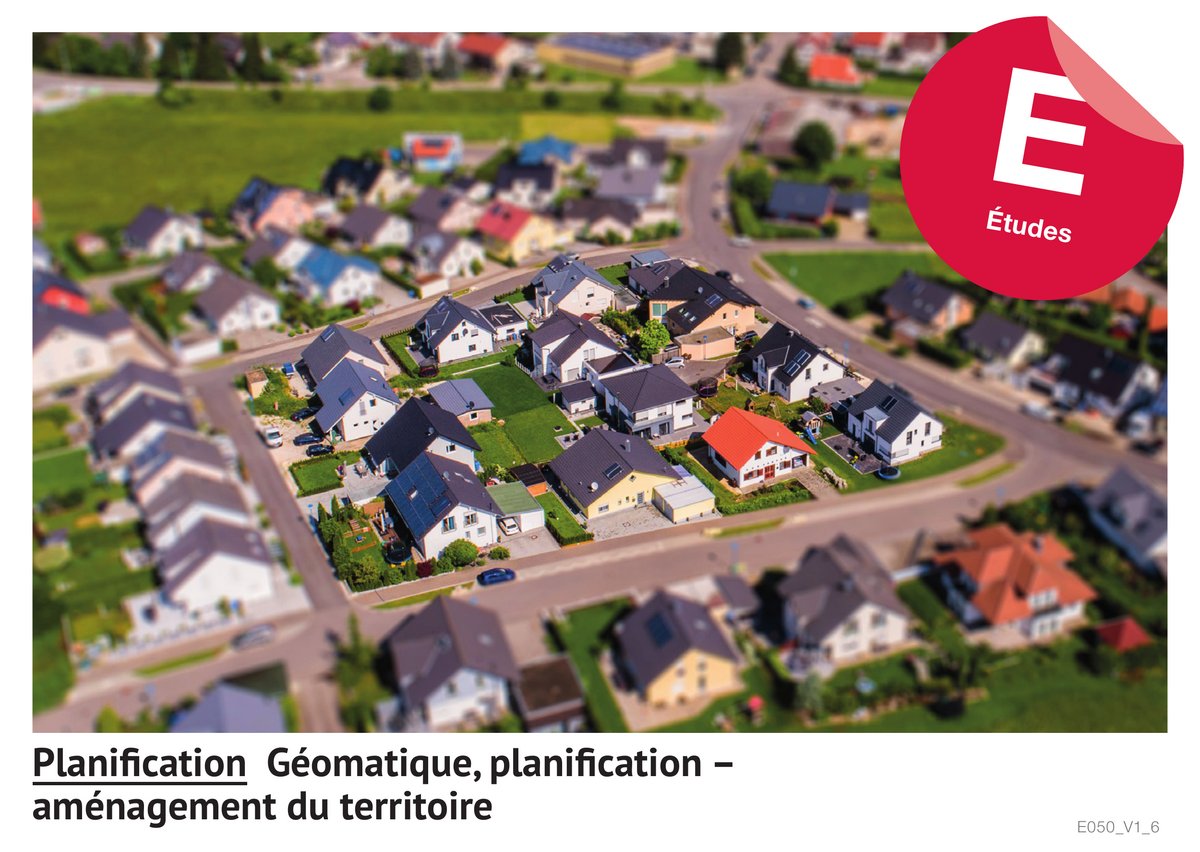 Planification : géomatique, planification – aménagement du territoire (études)