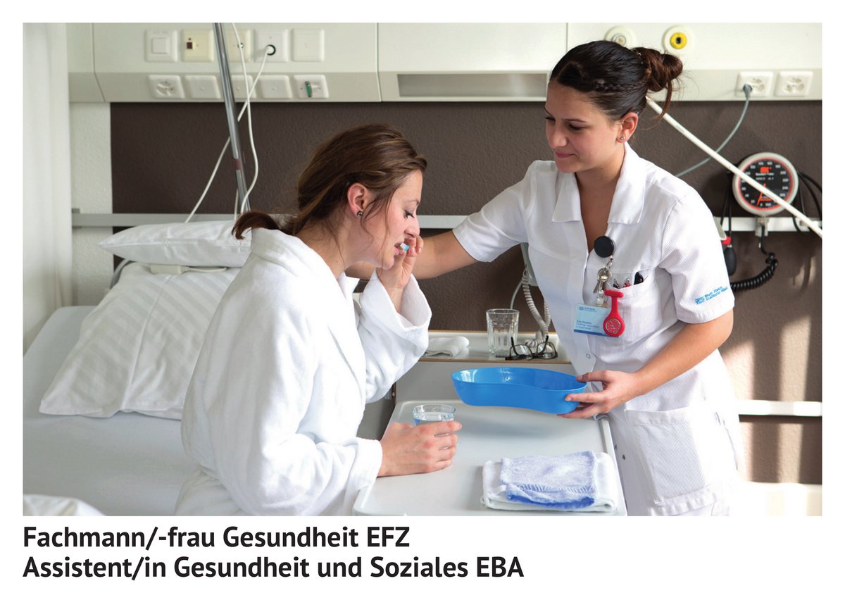 Fach­mann / Fachfrau Ge­sund­heit EFZ, Assistent / Assistentin Ge­sund­heit und Soziales EBA