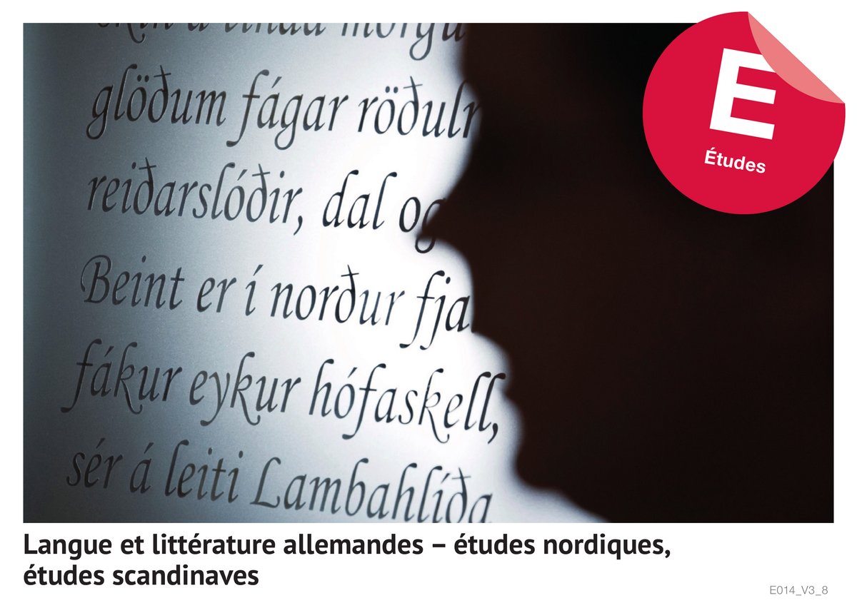 Langue et littérature allemandes - études nordiques, études scandinaves (E­tu­des)