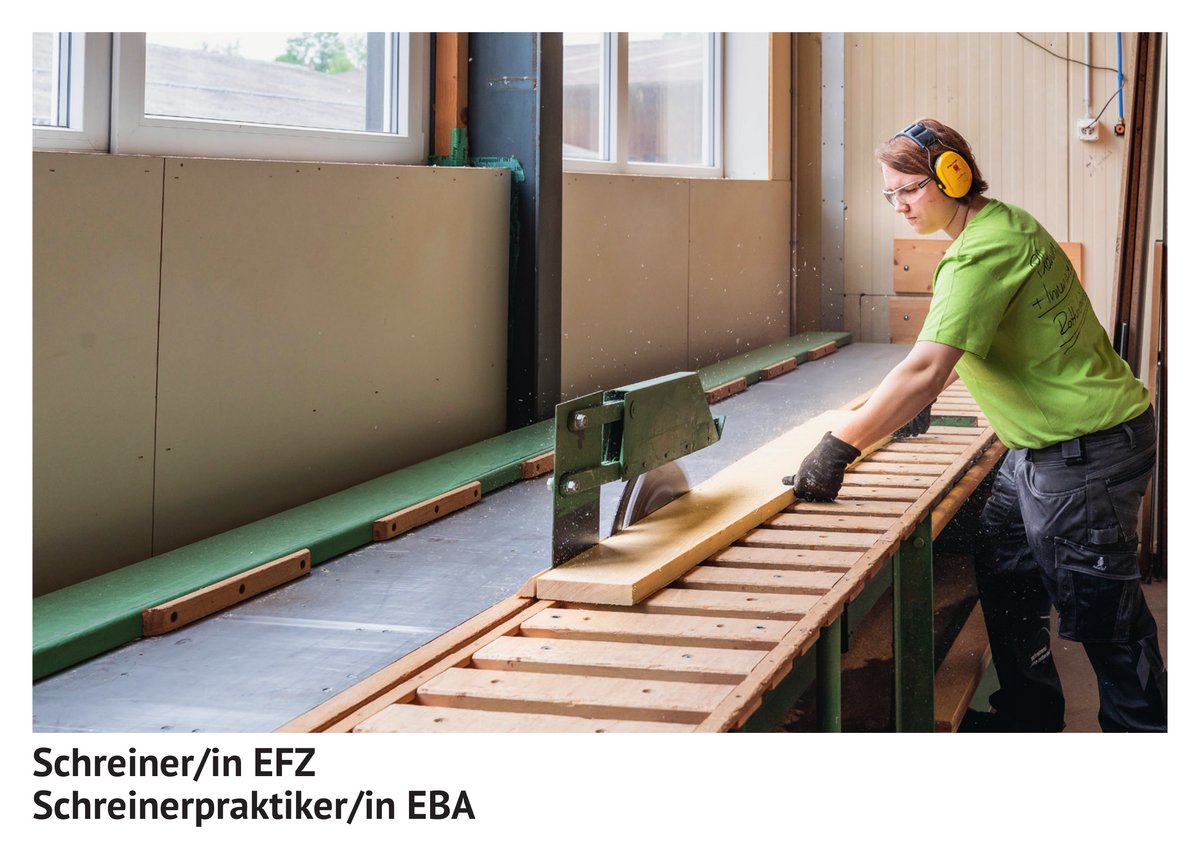 Schreiner / Schreinerin EFZ, Schreiner­prak­tiker / Schreiner­prak­tikerin EBA