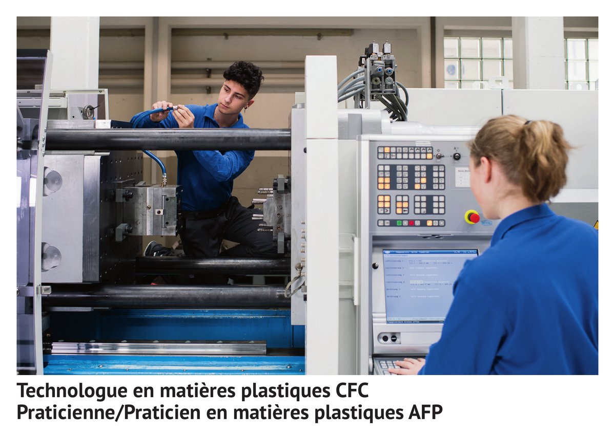 Technologue en matières plastiques CFC, praticienne/praticien en matières plastiques AFP