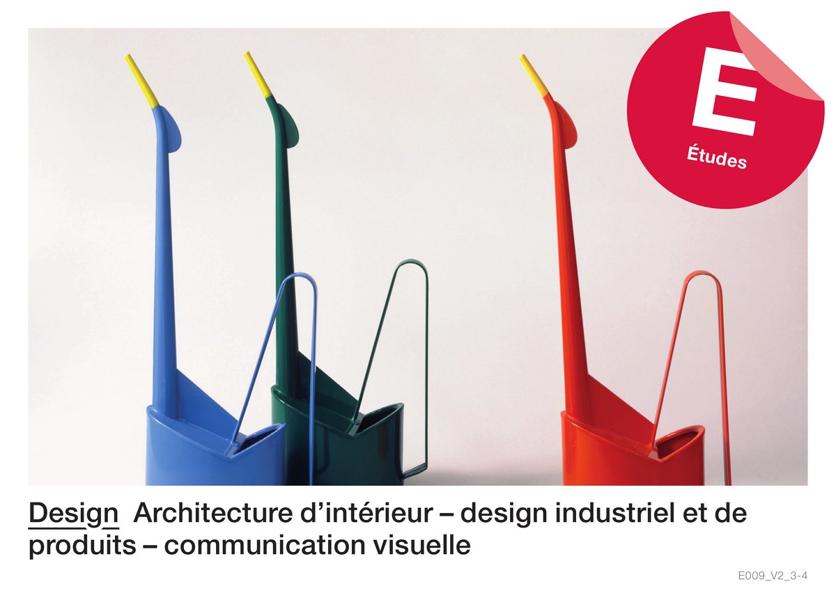 Design : archi­tec­tu­re d’inté­rieur – design indus­triel et de pro­duits – com­mu­ni­ca­tion visuel­le  (E­tu­des)