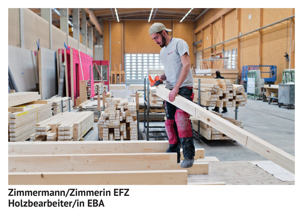 Zim­mer­mann / Zim­mer­in EFZ, Holz­be­ar­bei­ter / Holz­be­ar­bei­terin EBA