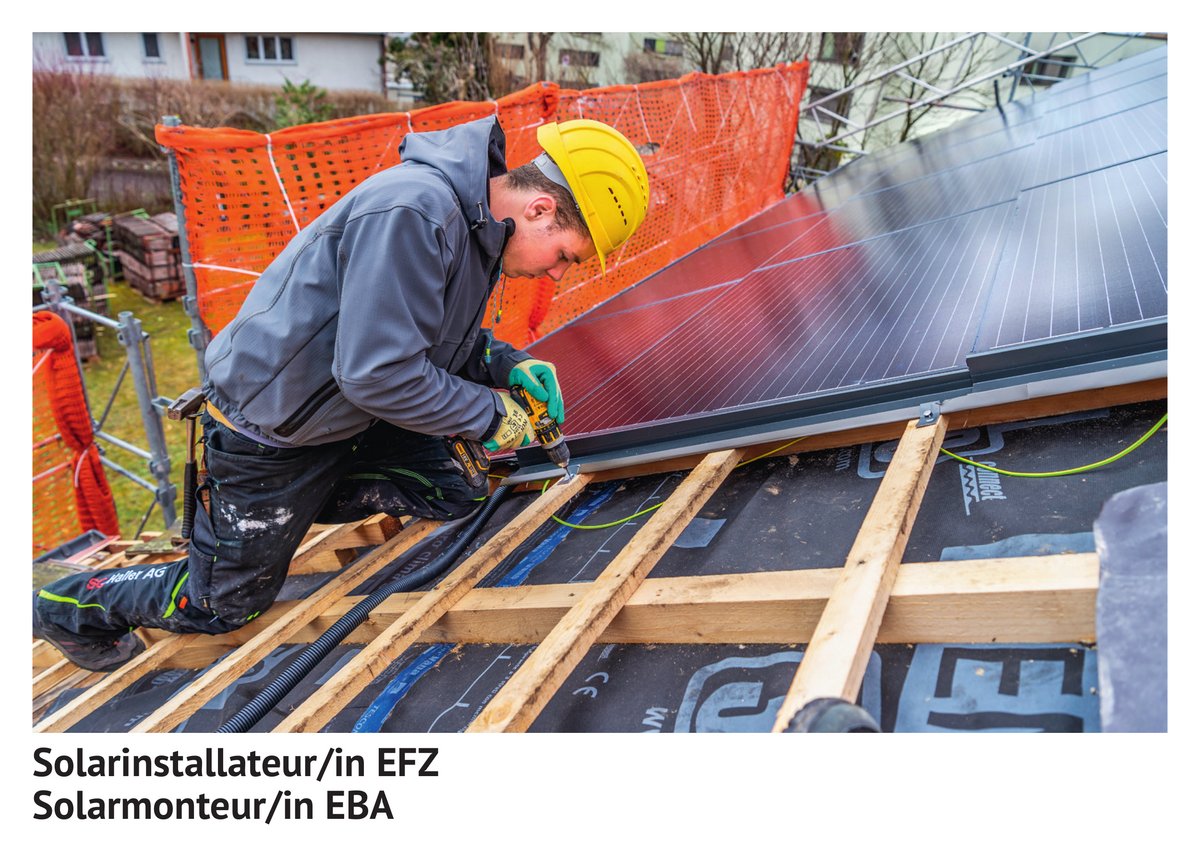 Solarinstallateur / Solarinstallateurin EFZ, Solarmonteur / Solarmonteurin EBA