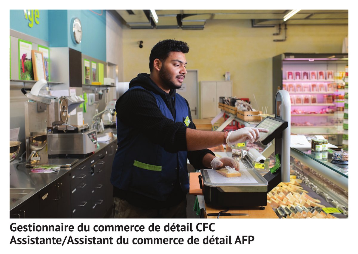 Gestionnaire du commerce de détail CFC, assistante/assistant du commerce de détail AFP