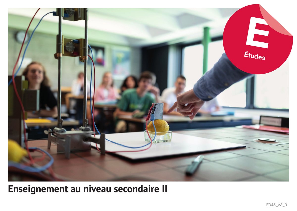 Enseignement au niveau secondaire II (E­tu­des)