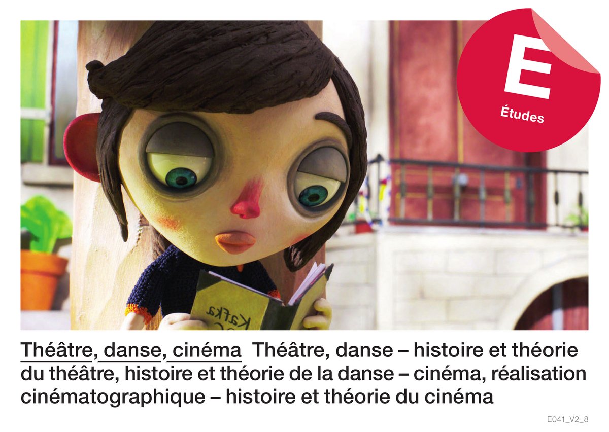 Théâtre, danse, cinéma : théâtre, danse - histoire et théorie du théâtre, histoire et théorie de la danse - cinéma, réalisation cinématographique - histoire et théorie du cinéma  (E­tu­des)