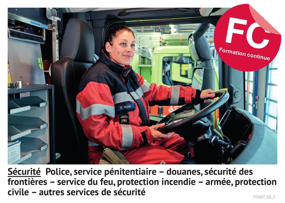 Sécurité : police, service pénitentiaire - douanes, sécurité des frontières - service du feu, protection incendie - armée, protection civile - autres services de sécurité (Formation continue)