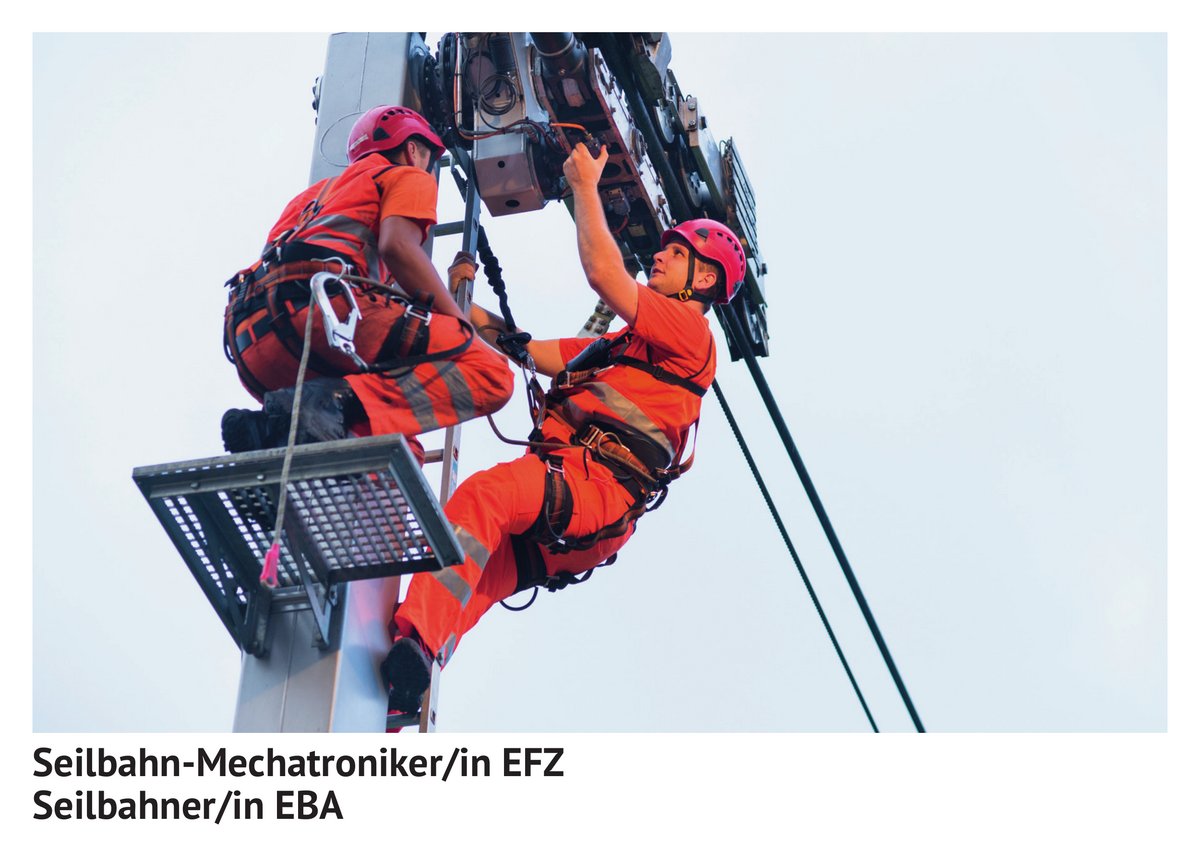 Seil­bahn-Mech­atro­ni­ker / Seil­bahn-Mech­atro­ni­kerin EFZ, Seil­bah­ner / Seil­bah­nerin EBA