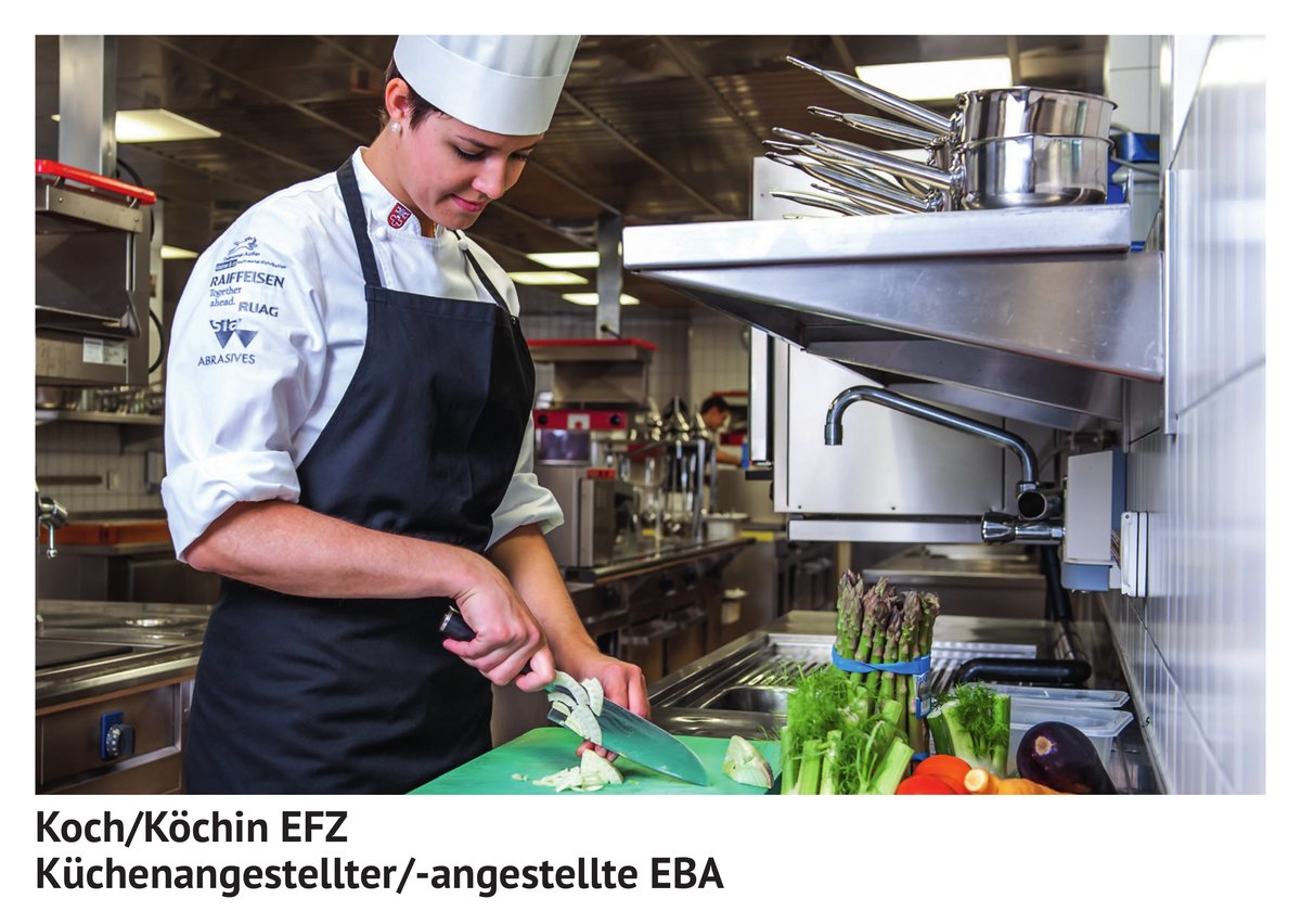 Koch / Köchin EFZ, Küchen­an­gestellter / Küchen­an­gestellte EBA